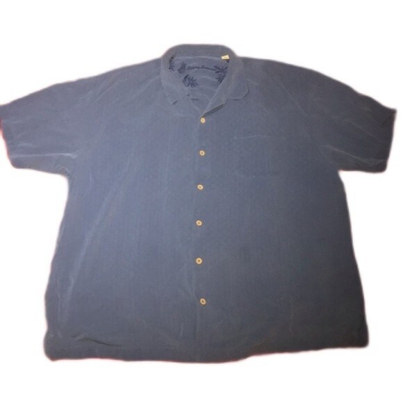 Tommy Bahama Men’s Hawaiian Short Sleeve Button Up 100% Silk Shirt Blue Size XXL - Picture 1 of 6